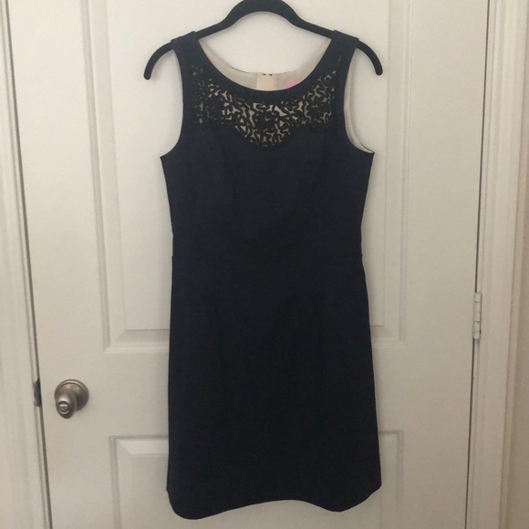 Navy and black trim Lilly Pulitzer dress! - Picture 1 of 4
